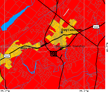 Doylestown township, PA map