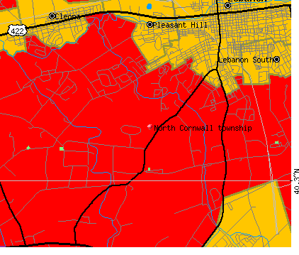 North Cornwall township, PA map