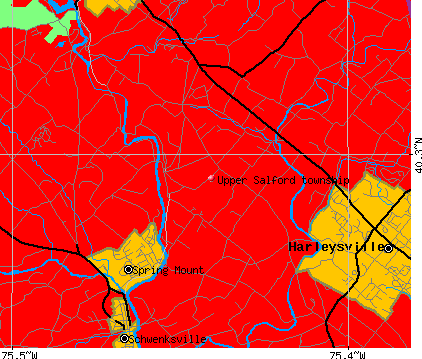 Upper Salford township, PA map