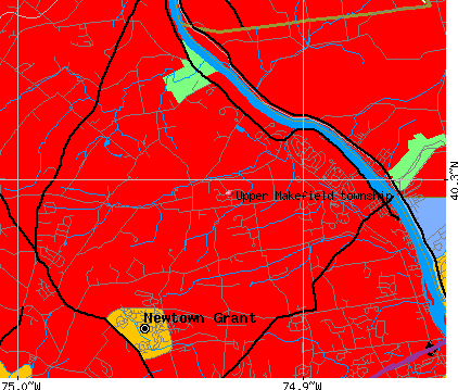 Upper Makefield township, PA map