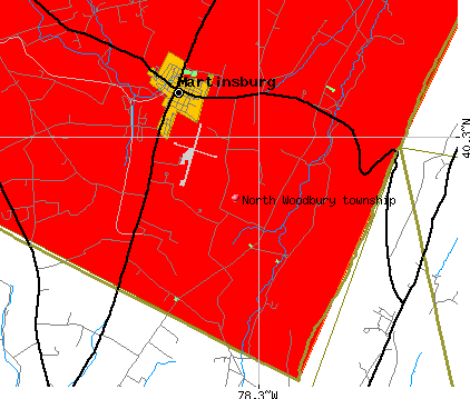 North Woodbury township, PA map