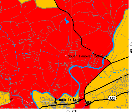 South Hanover township, PA map