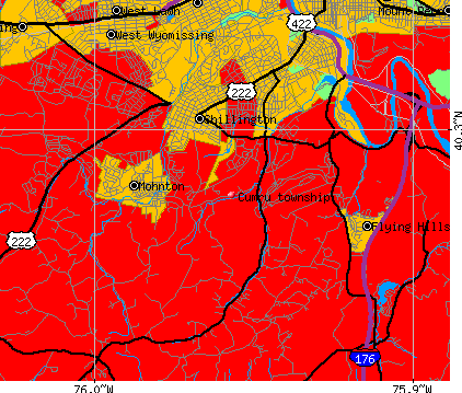 Cumru township, PA map