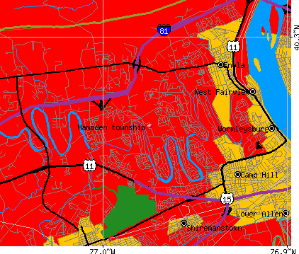 Hampden township, PA map