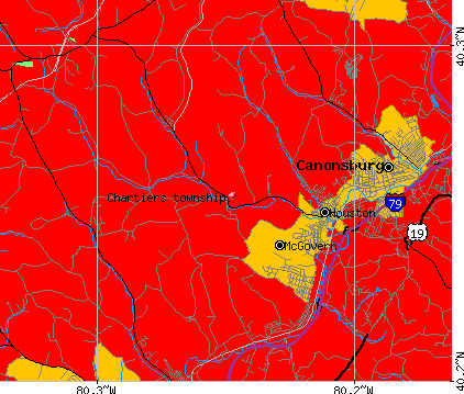Chartiers township, PA map