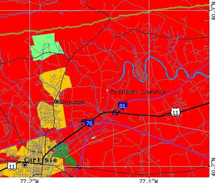 Middlesex township, PA map