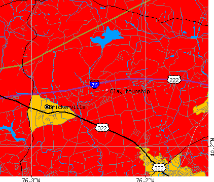 Clay township, PA map