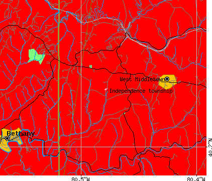 Independence township, PA map