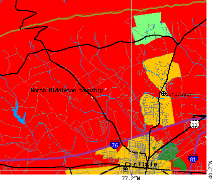 North Middleton township, PA map