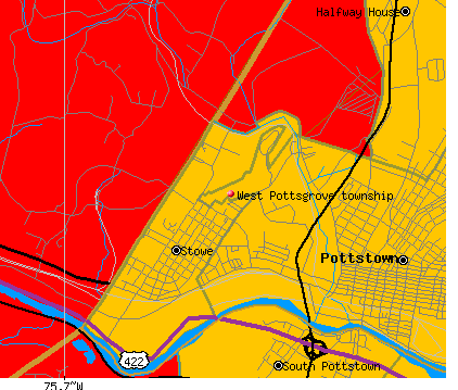 West Pottsgrove township, PA map
