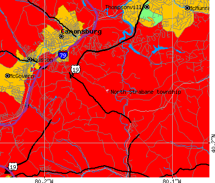 North Strabane township, PA map
