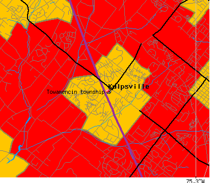 Towamencin township, PA map