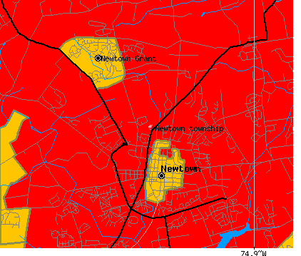 Newtown township, PA map