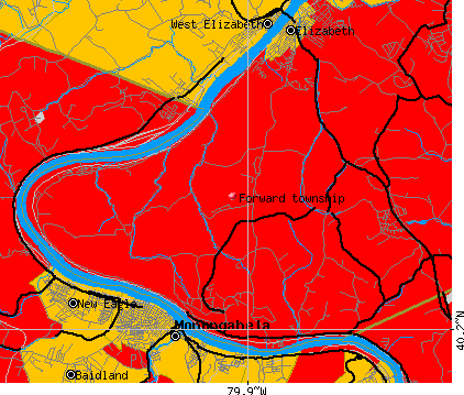Forward township, PA map