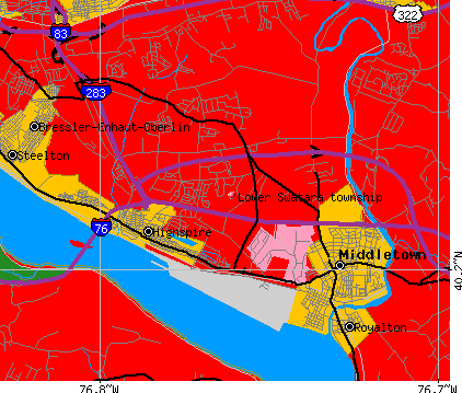 Lower Swatara township, PA map