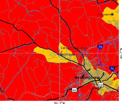 Canton township, PA map