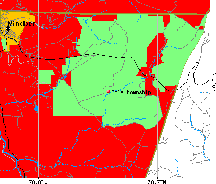 Ogle township, PA map