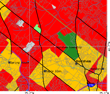 Horsham township, PA map