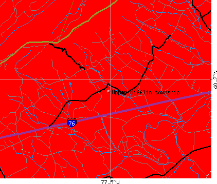 Upper Mifflin township, PA map