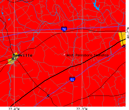 West Pennsboro township, PA map