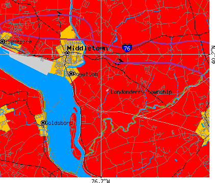 Londonderry township, PA map