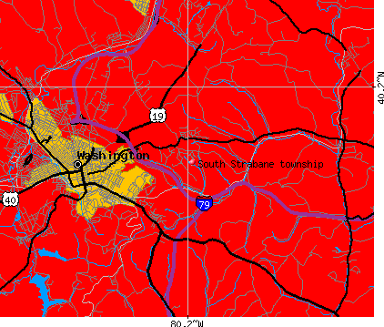 South Strabane township, PA map