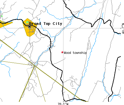 Wood township, PA map