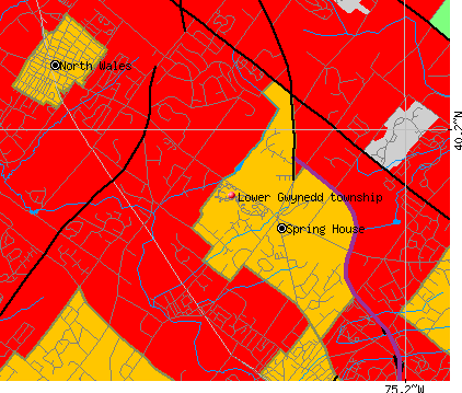 Lower Gwynedd township, PA map