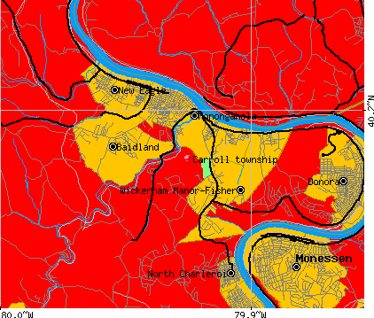 Carroll township, PA map