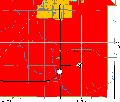 Wethersfield township, IL map