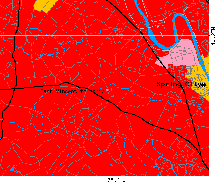East Vincent township, PA map