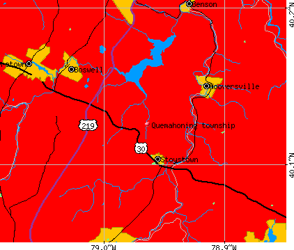 Quemahoning township, PA map