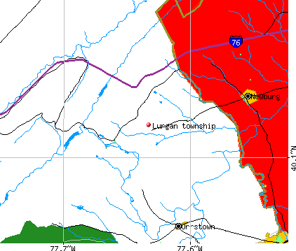 Lurgan township, PA map