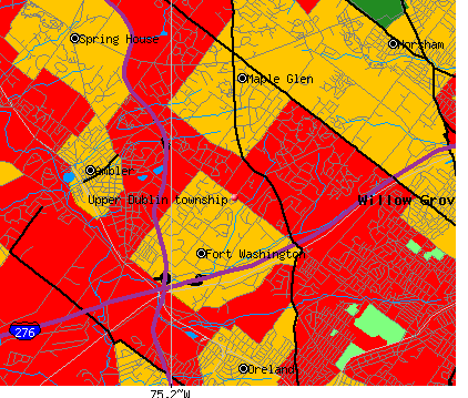 Upper Dublin township, PA map