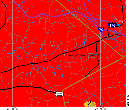 Caernarvon township, PA map