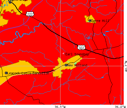 Earl township, PA map