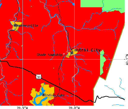 Shade township, PA map