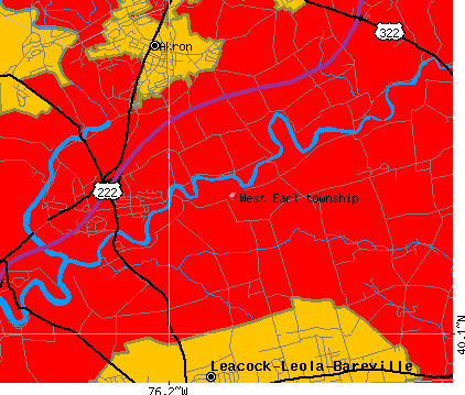 West Earl township, PA map
