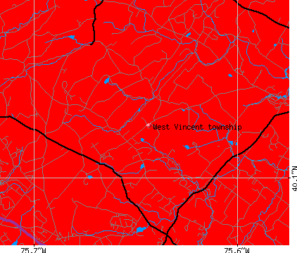 West Vincent township, PA map