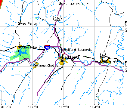 Bedford township, PA map