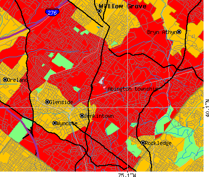Abington township, PA map