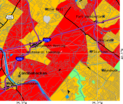 Whitemarsh township, PA map