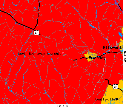 North Bethlehem township, PA map