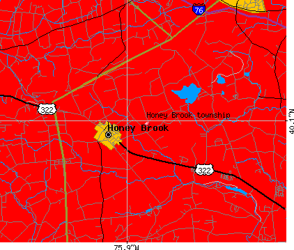 Honey Brook township, PA map