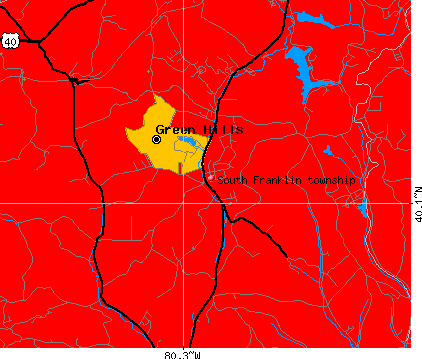 South Franklin township, PA map
