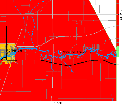 Momence township, IL map