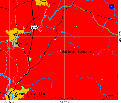 Bullskin township, PA map