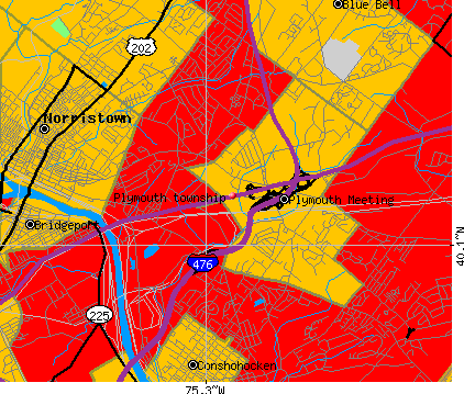 Plymouth township, PA map
