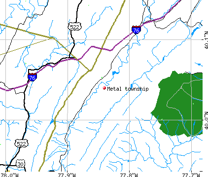 Metal township, PA map