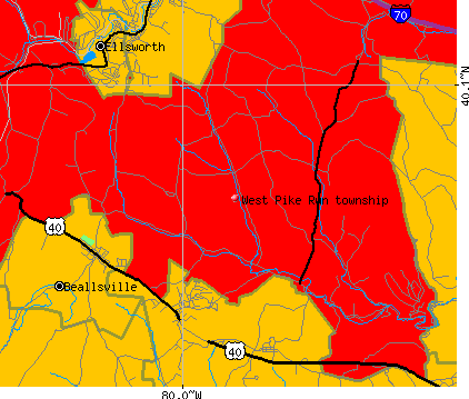 West Pike Run township, PA map